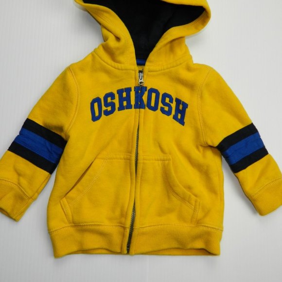 Oshkosh B'Gosh Boys 6 Month Yellow Full Zip Hoodie - Picture 3 of 8